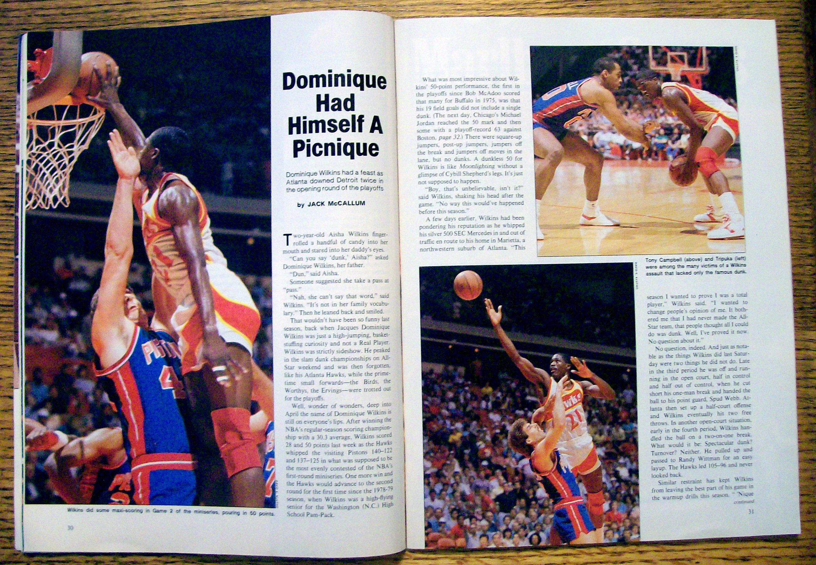 Sports Illustrated Magazine-April 28, 1986-D. Wilkins