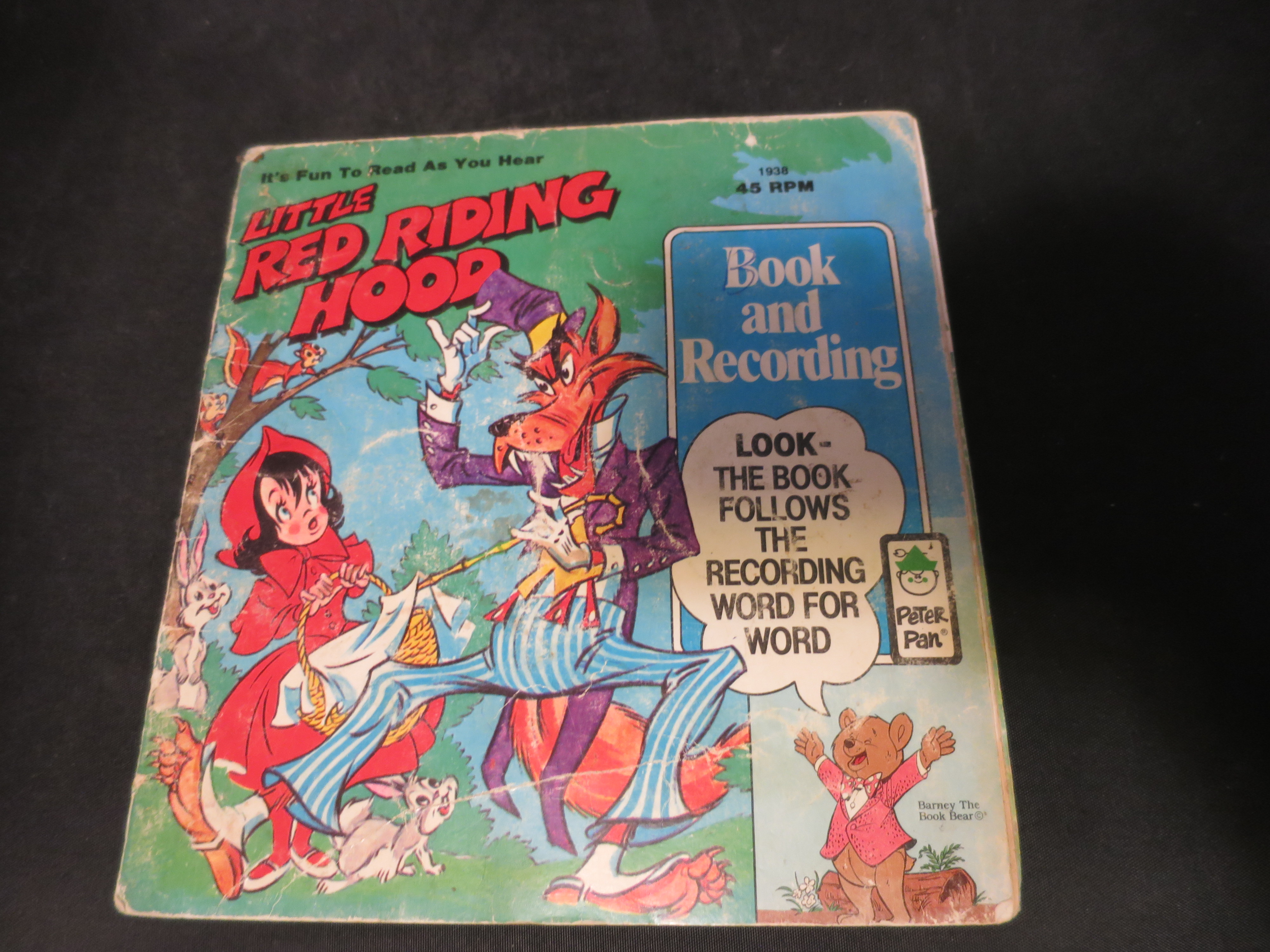 Little Red Riding Hood Book and Record 45 RPM Peter Pan