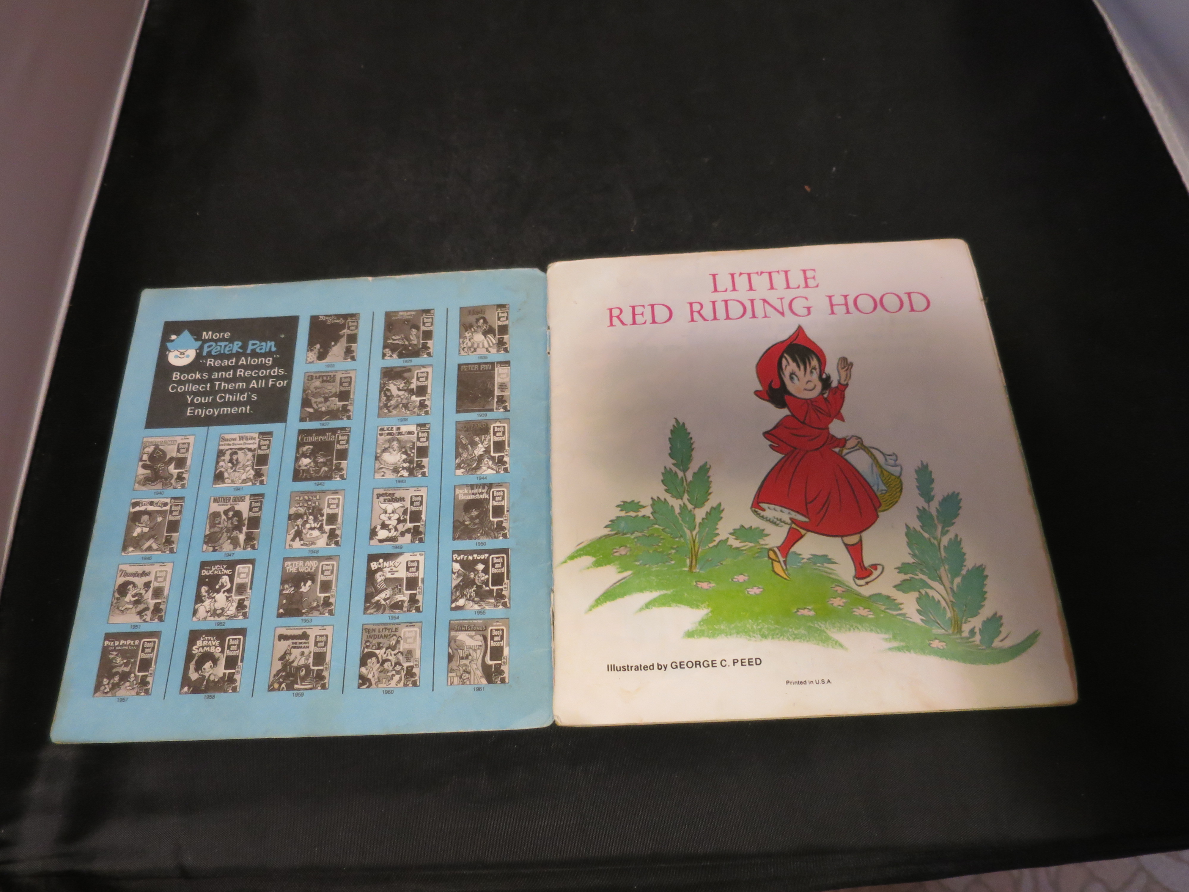 Little Red Riding Hood Book and Record 45 RPM Peter Pan