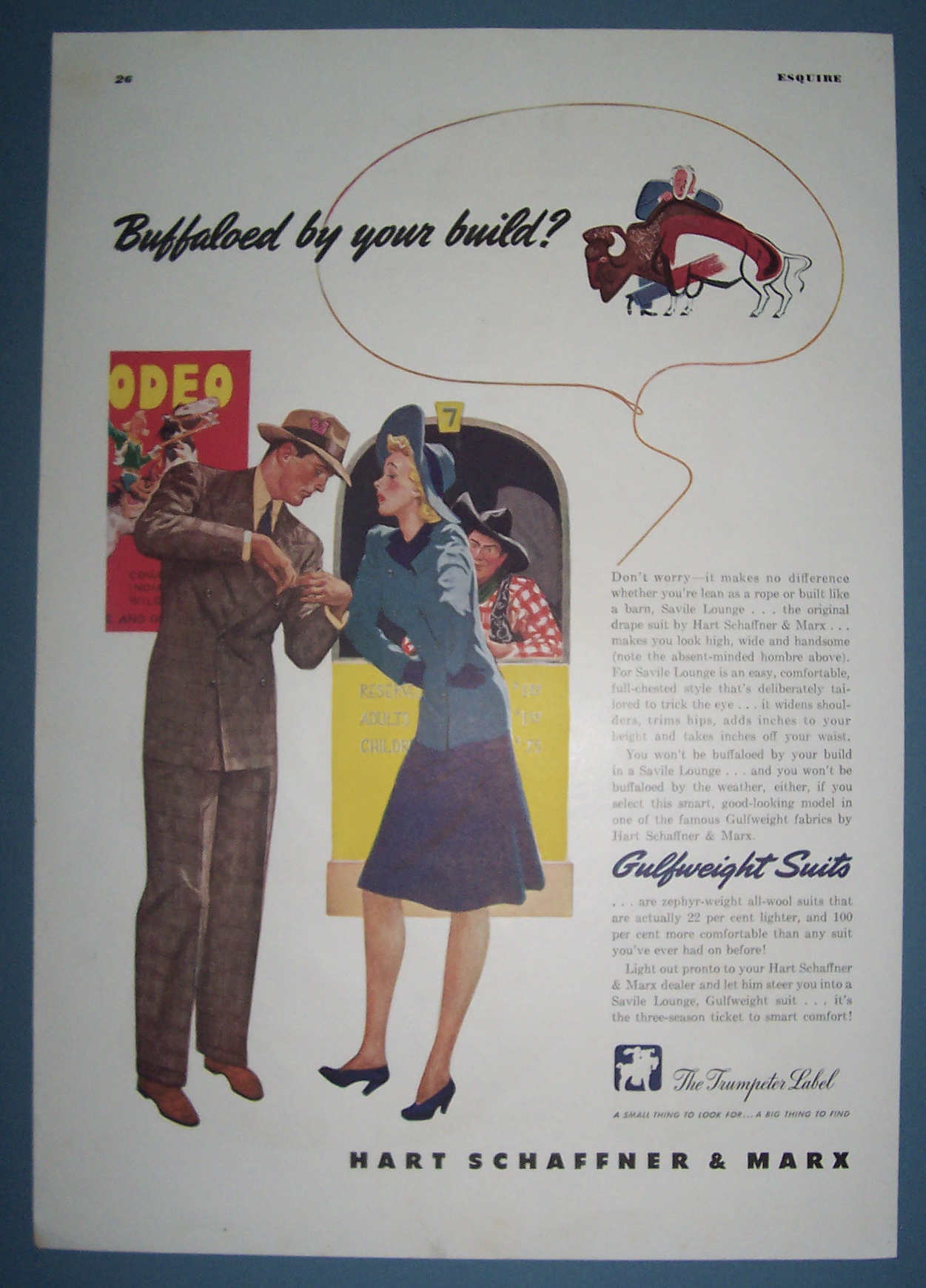 1941 Hart Schaffner & Marx with Man & Woman Talking