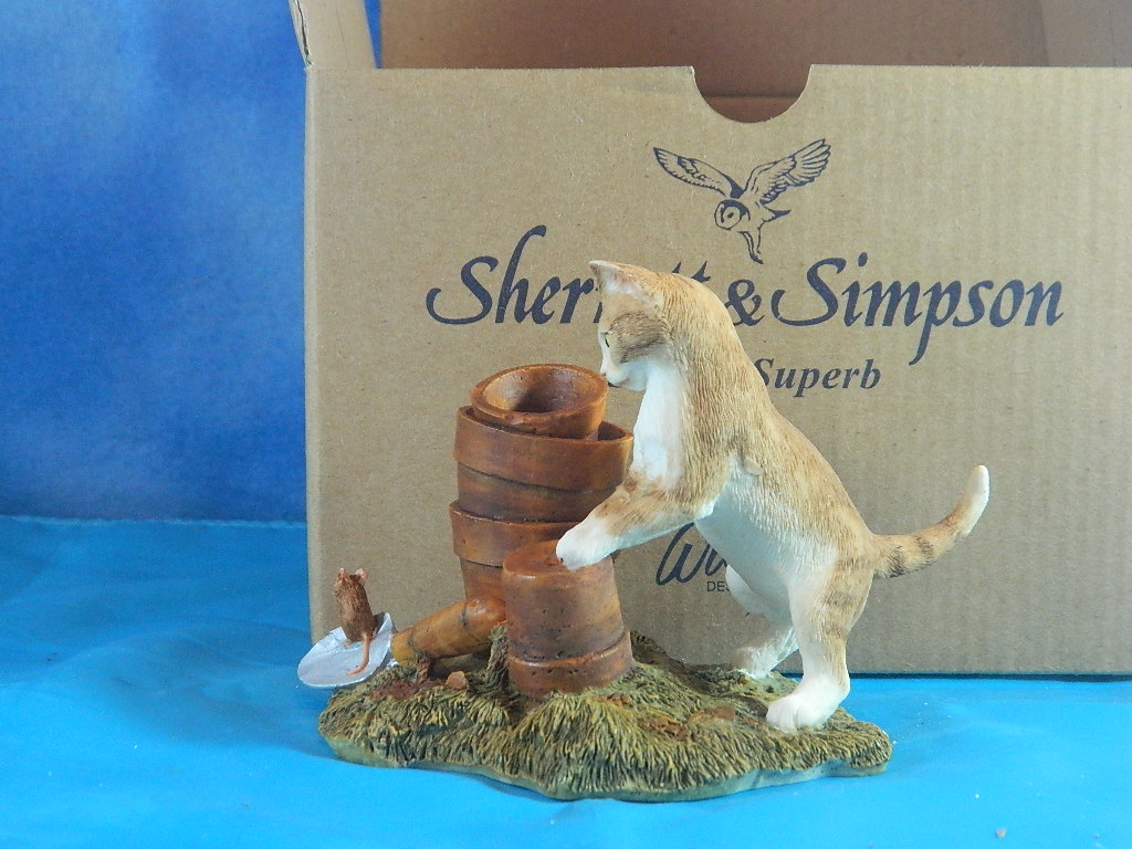 Willitts Design Sherratt & Simpson Cat with Planters
