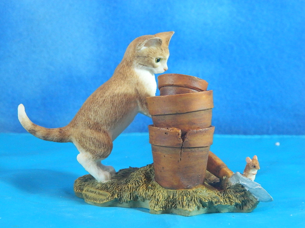 Willitts Design Sherratt & Simpson Cat with Planters