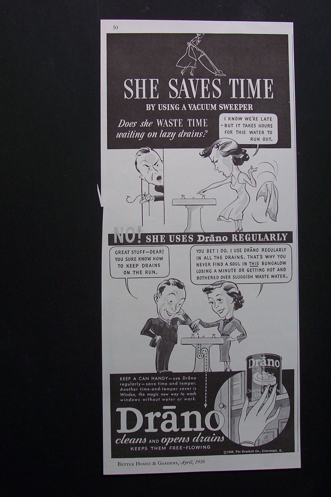 1936 Drano Cleaner