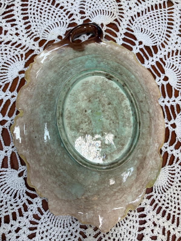 Victorian Minton English Majolica Oak Leave and Acron Bread Tray Dish
