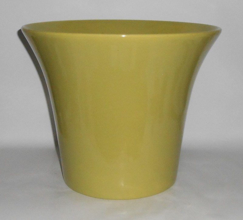 VINTAGE Bauer Pottery 10'' Spanish Chartreuse Flower Pot