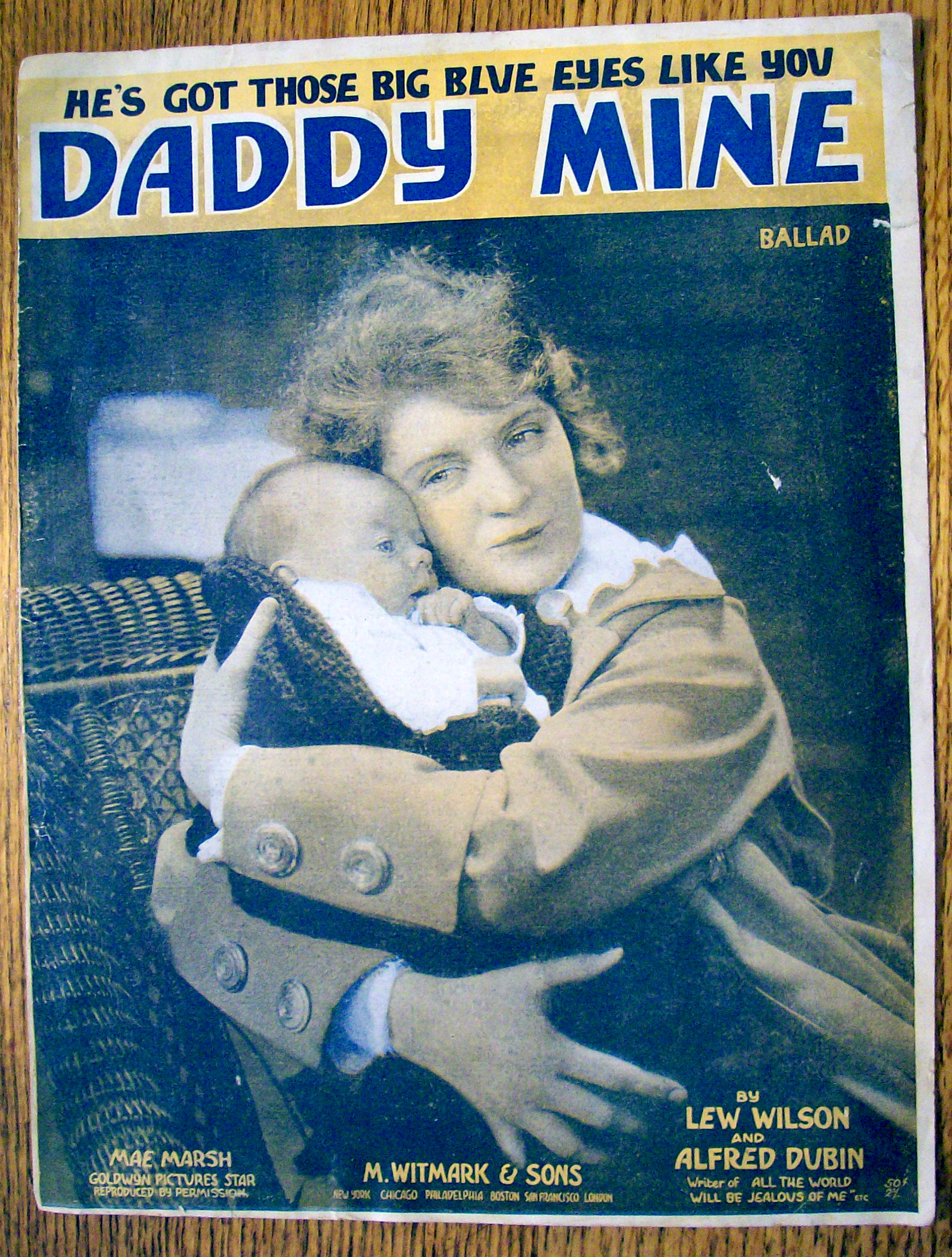 Sheet Music for 1918 He's Got Those Big Blue Eyes