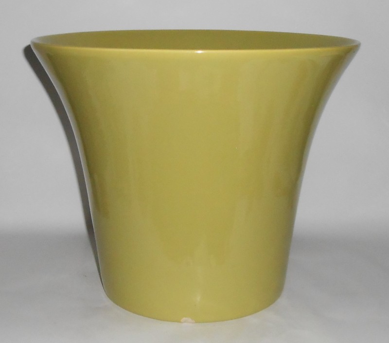 VINTAGE Bauer Pottery 10'' Spanish Chartreuse Flower Pot