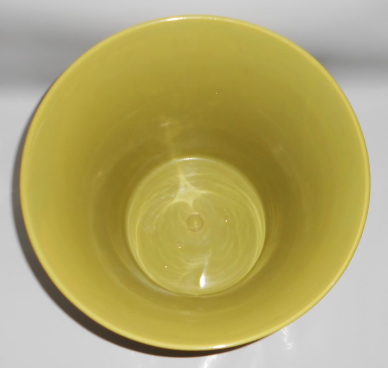 VINTAGE Bauer Pottery 10'' Spanish Chartreuse Flower Pot