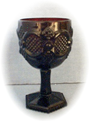 Avon 6 Inch Deep Red Cape Cod Wine Goblets