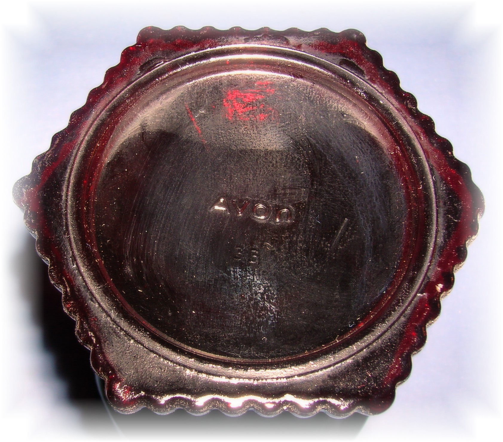 Avon 6 Inch Deep Red Cape Cod Wine Goblets
