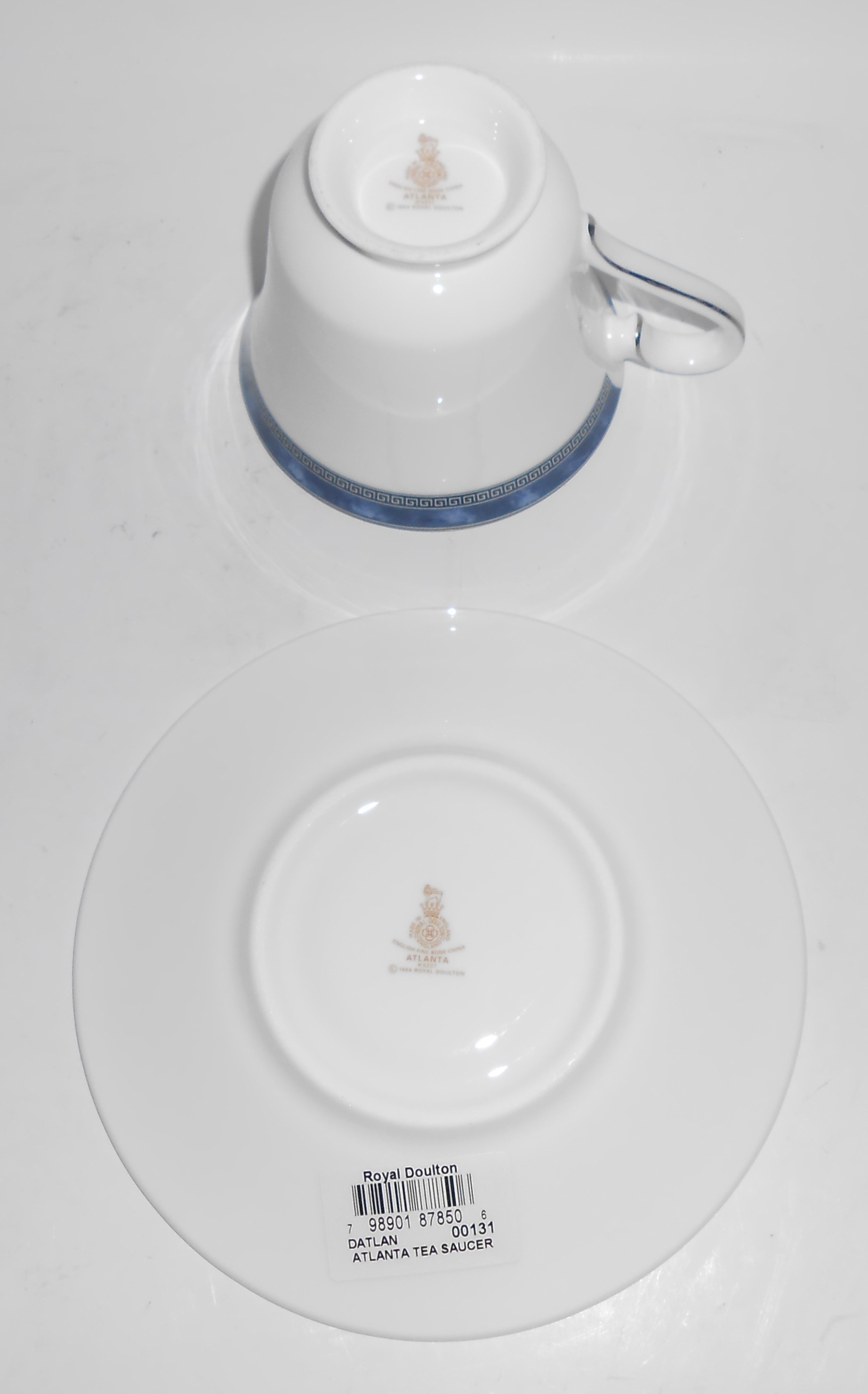 Royal Doulton Fine China Platinum Band Atlanta Cup & Sa