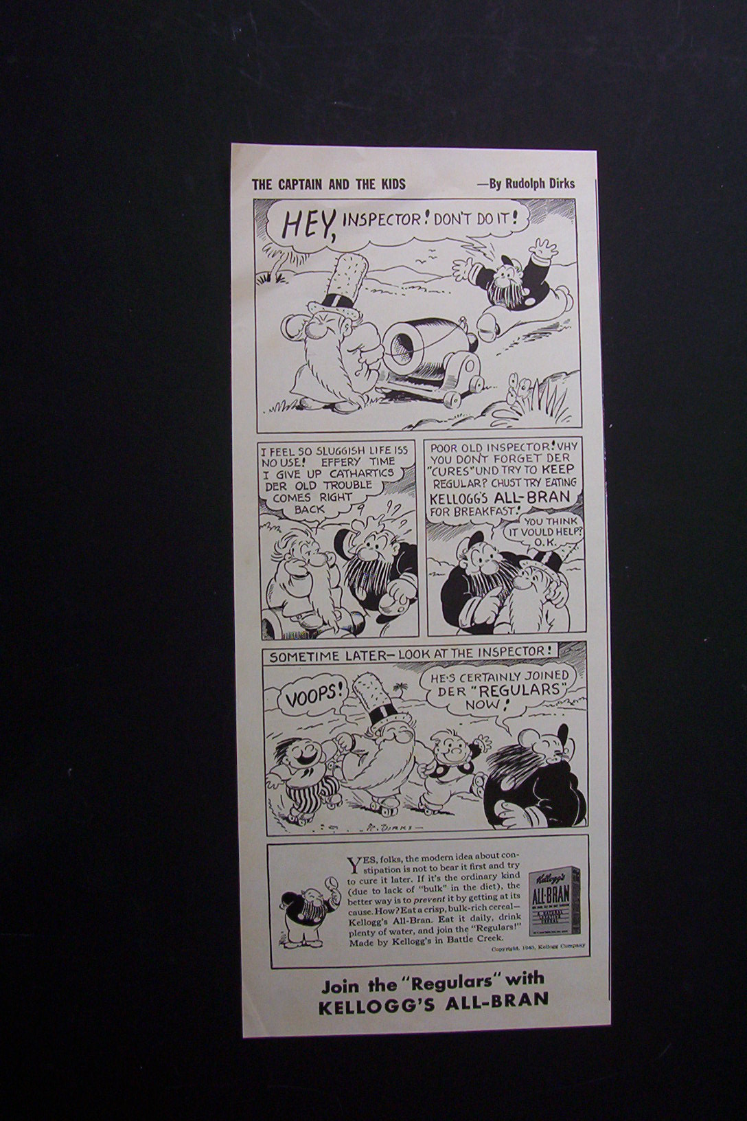 1940 Kellogg's All Bran w/the Kids & the Captain