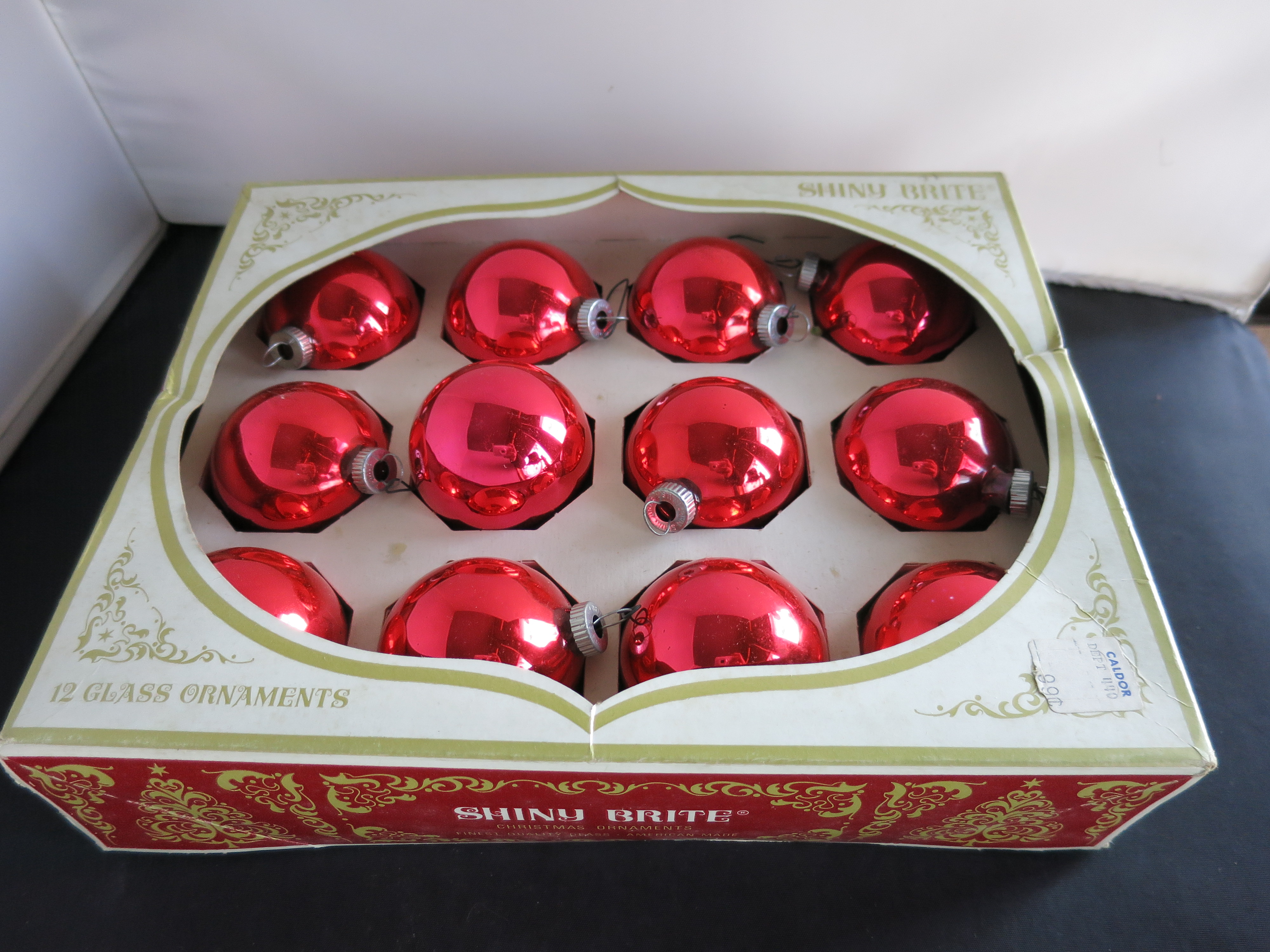 Shiny Brite Mercury Glass Tree Christmas Ornaments
