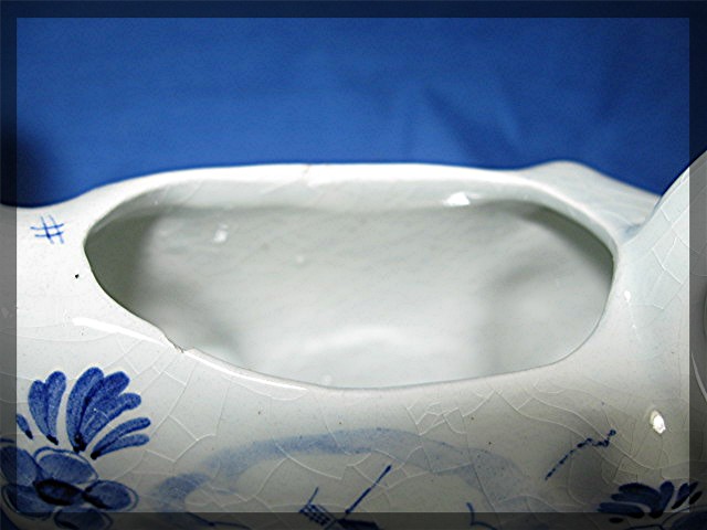 COW Milk Creamer DELFTS BLUE Hand Painted Ceramic 6.5