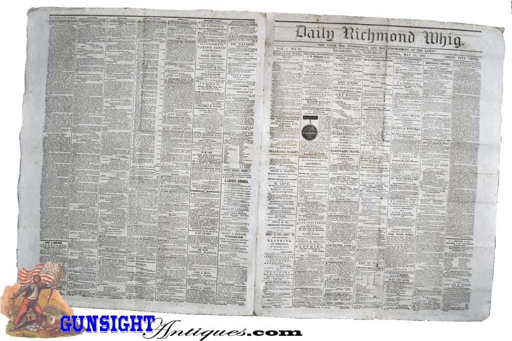 Saturday May 13,1865 RICHMOND DAILY WHIG