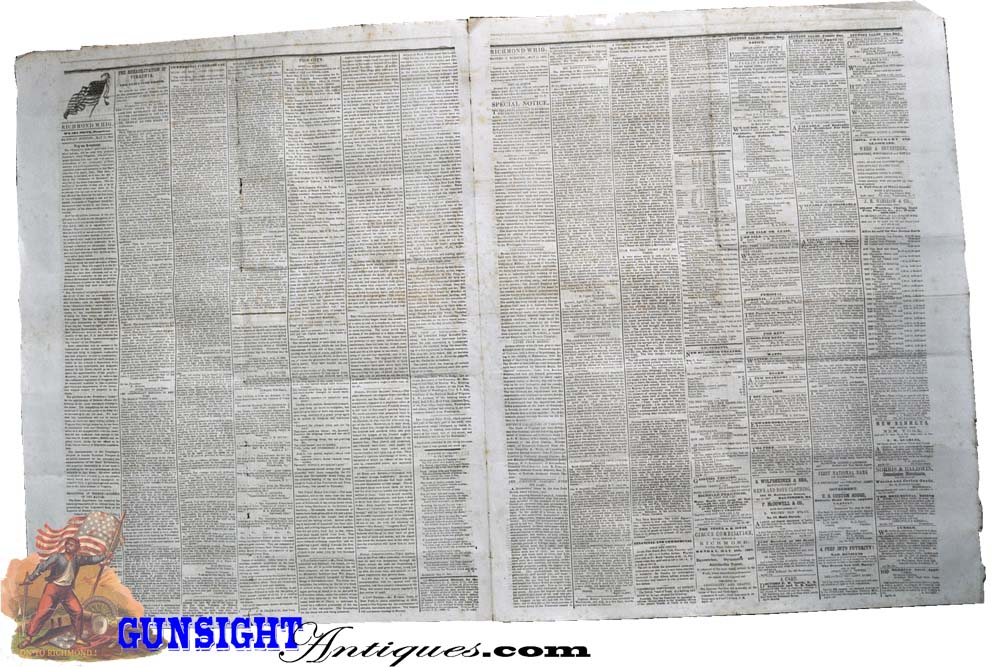 Saturday May 13,1865 RICHMOND DAILY WHIG