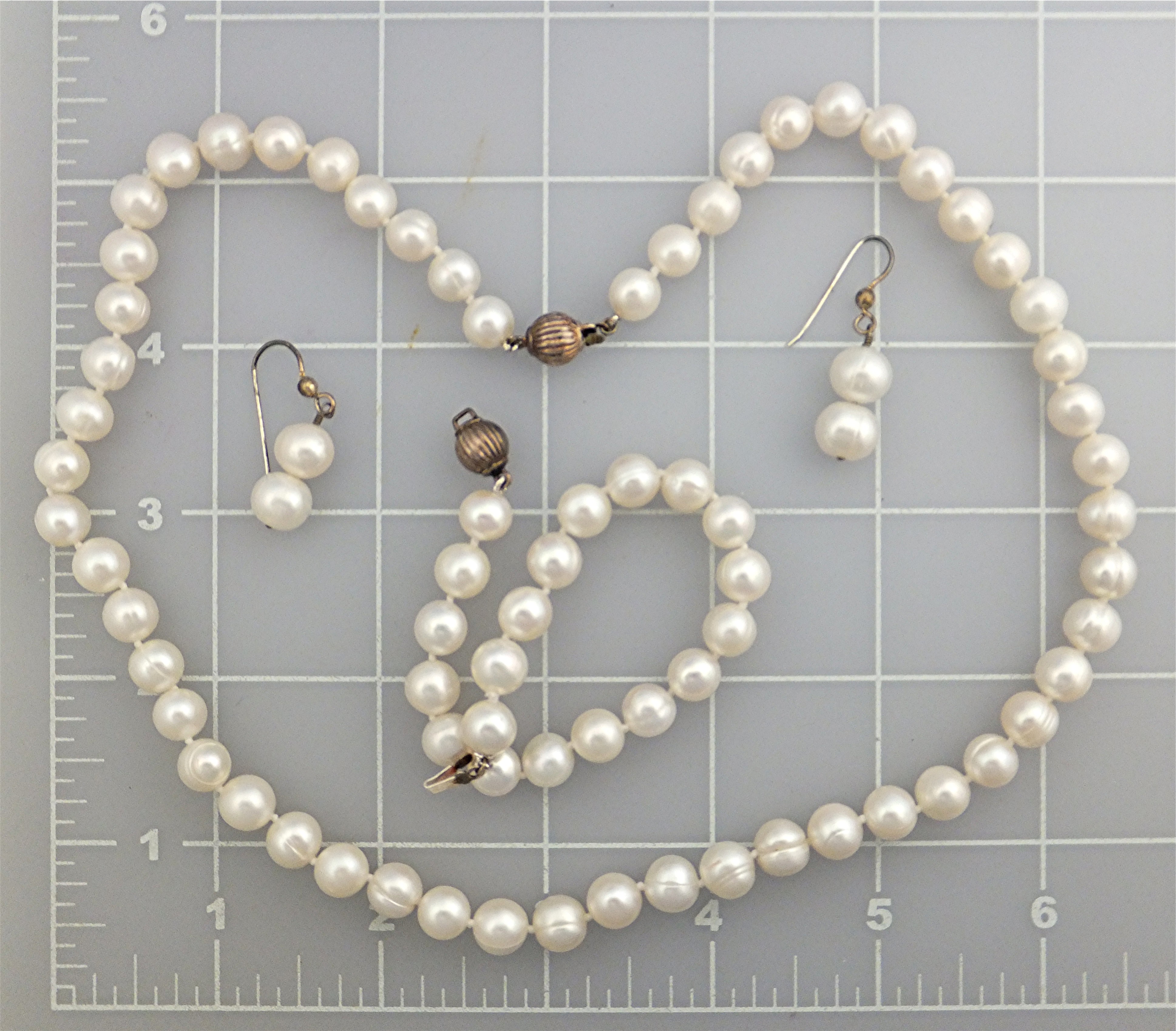 Necklace Freshwater Pearls Bracelet Earrings Sterling S