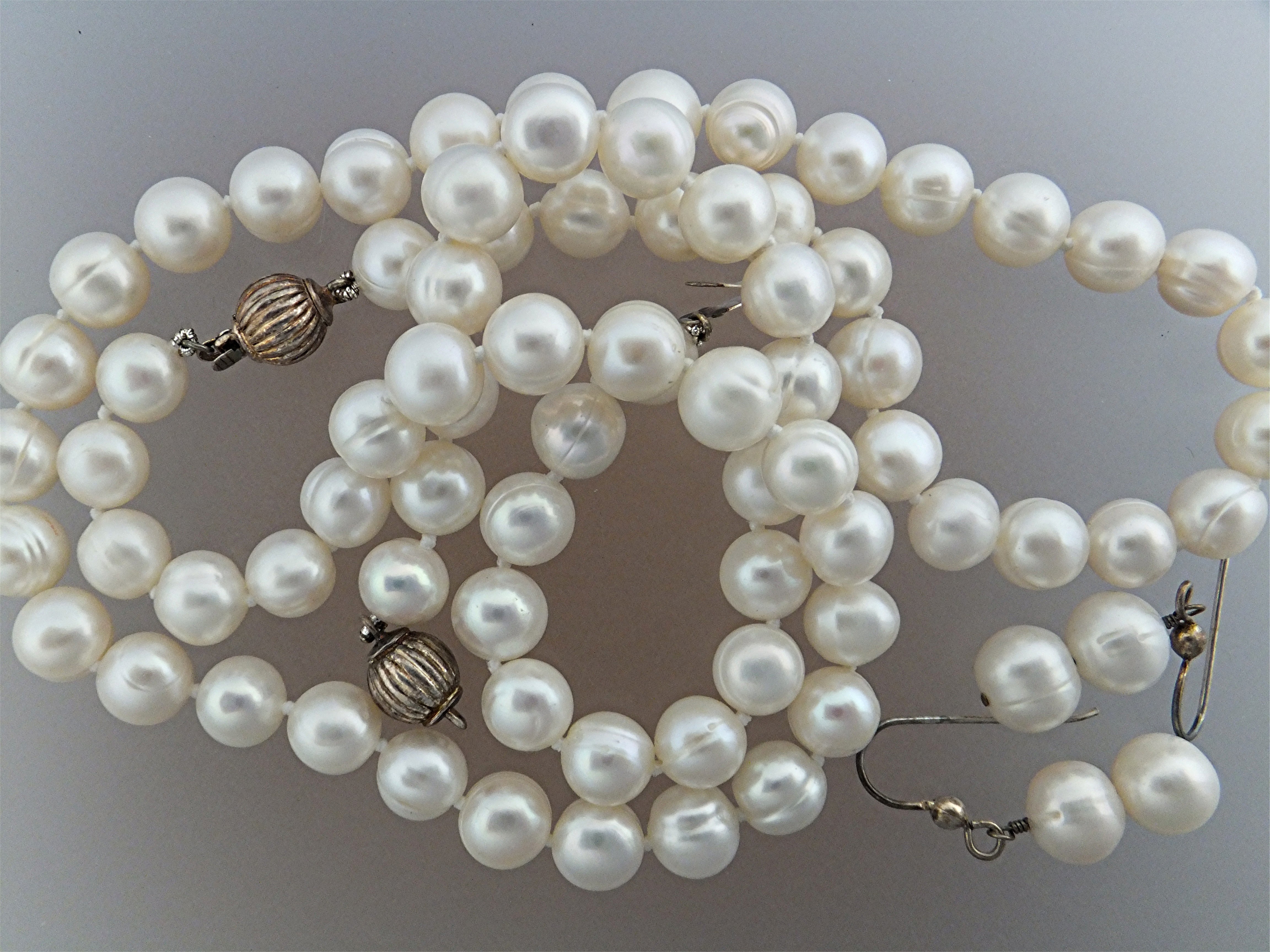 Necklace Freshwater Pearls Bracelet Earrings Sterling S