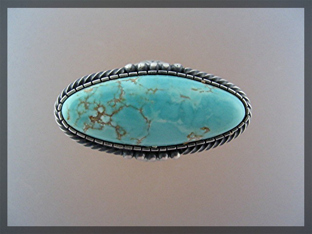 Navajo Carico Lake Turquoise Ring Darren Livingston