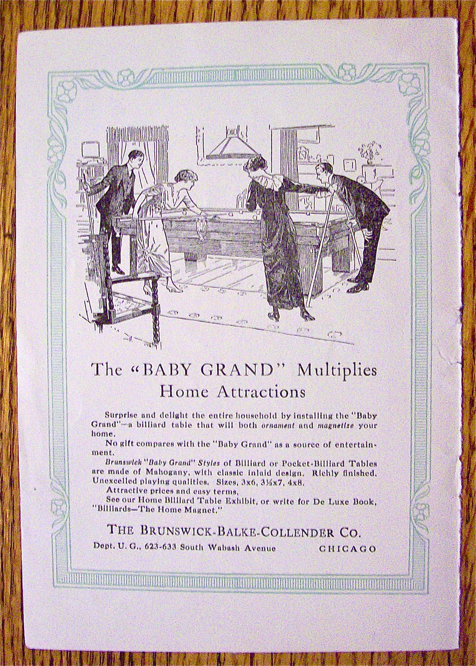 1914 Brunswick-Balke-Collender with Baby Grand