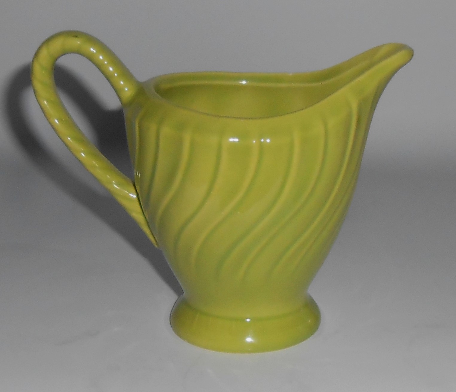 MCM Hollydale Pottery Capistrano Chartreuse Creamer