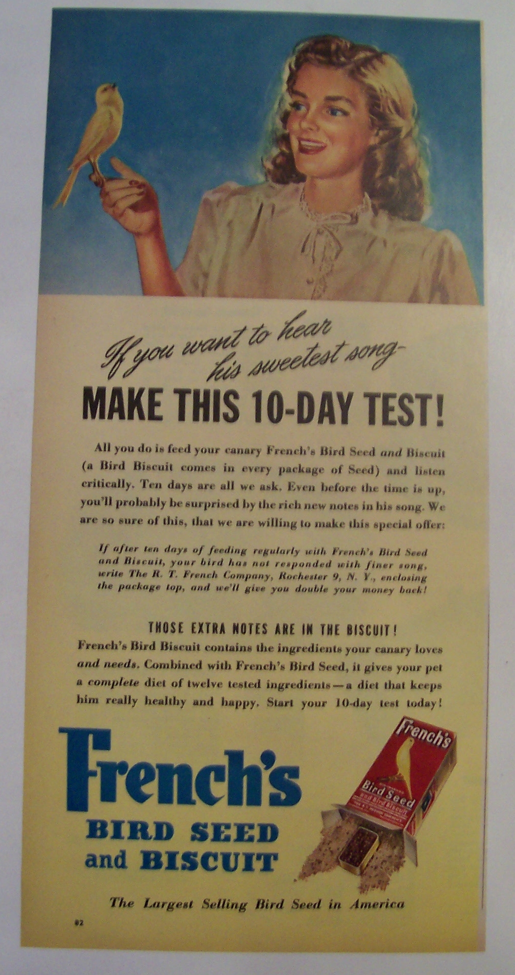 1947  French's  Bird Seed  &  Biscuit