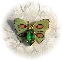 Pair Of Butterfly Brooch Pins WEST GERMANY