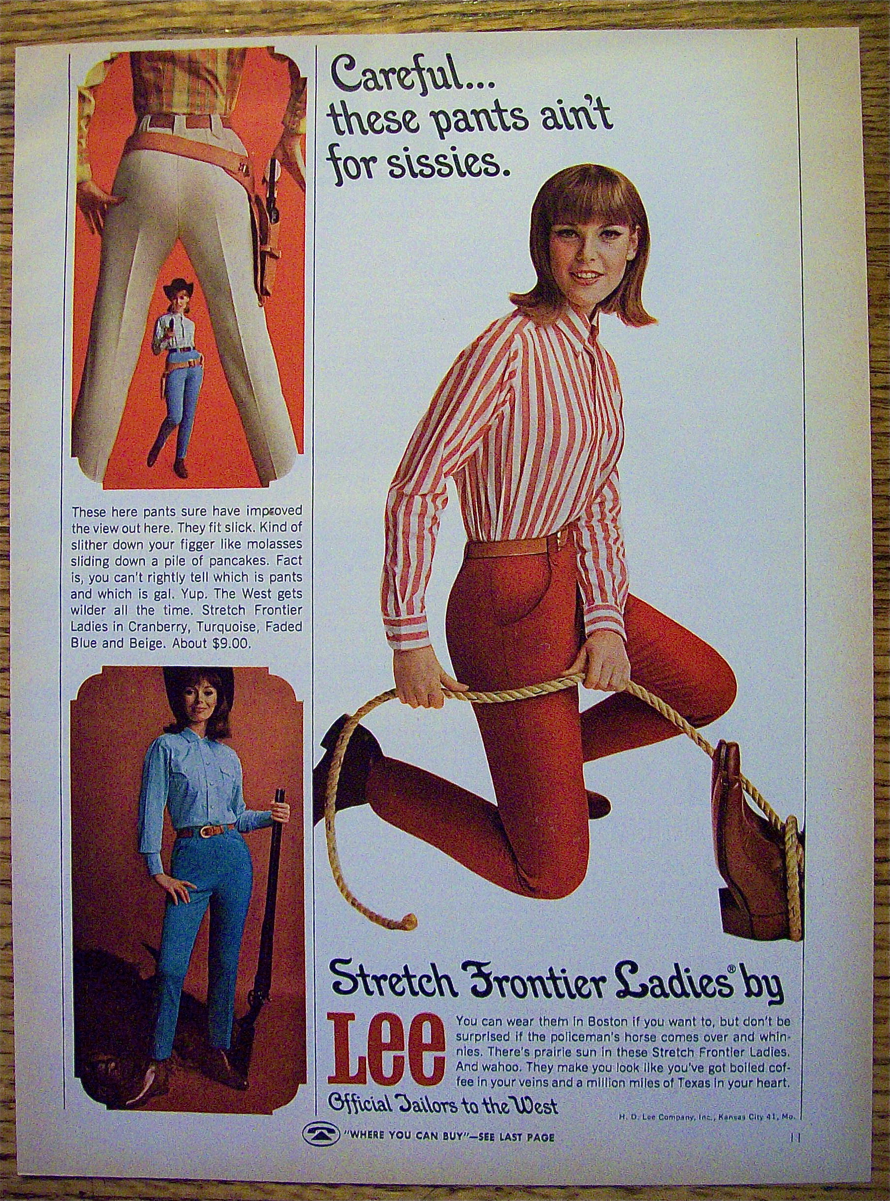 1965 Lee Stretch Frontier Ladies Pants w/Woman