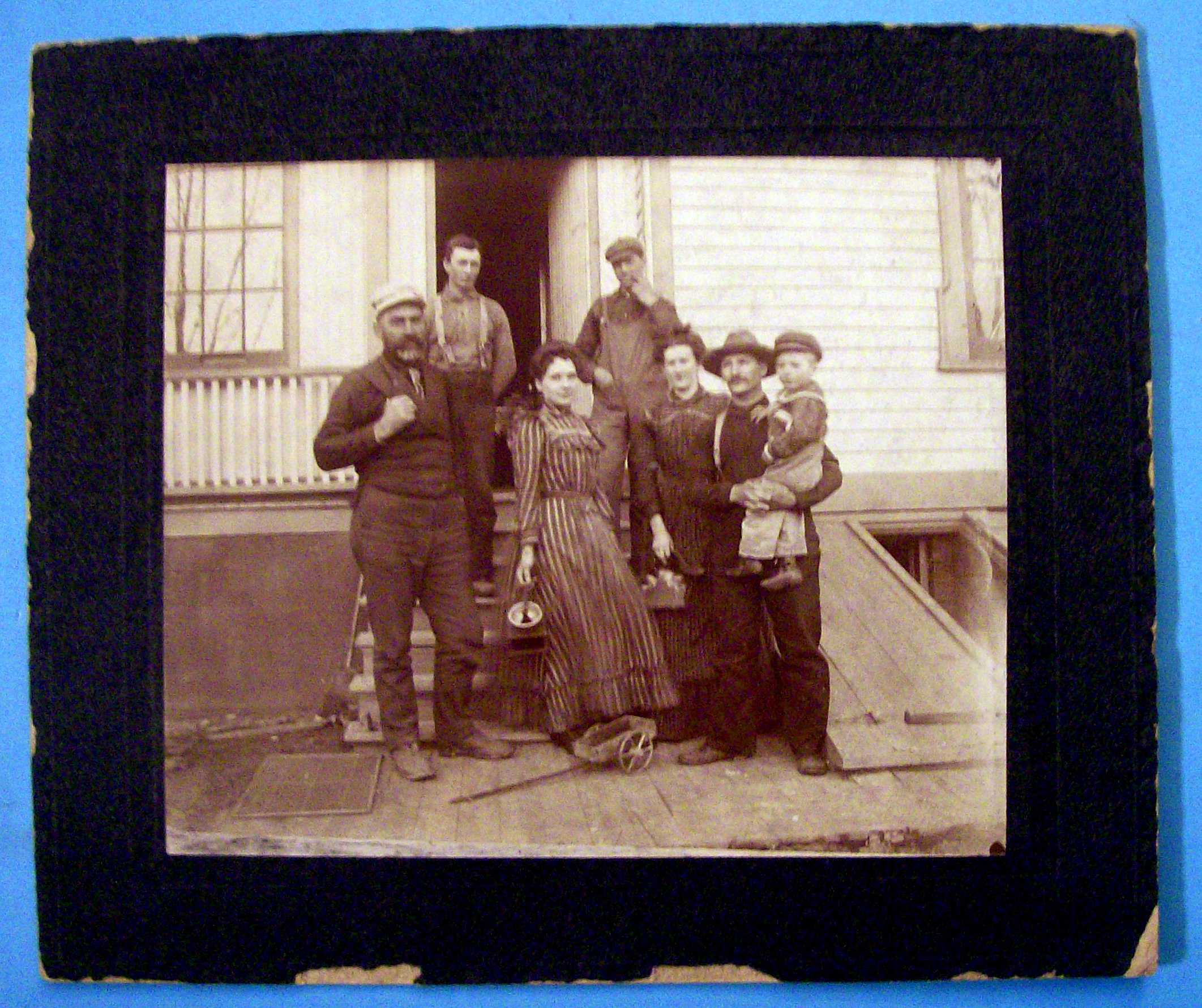 Working Class - Cabinet Photo of a Working Class Family