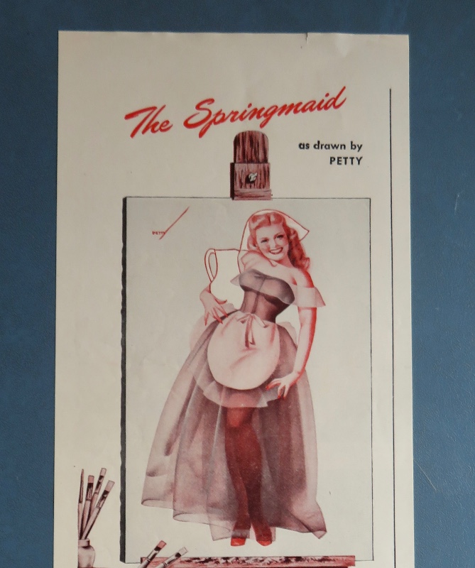 1946 Springmaid Fabrics with A Maid By George Petty