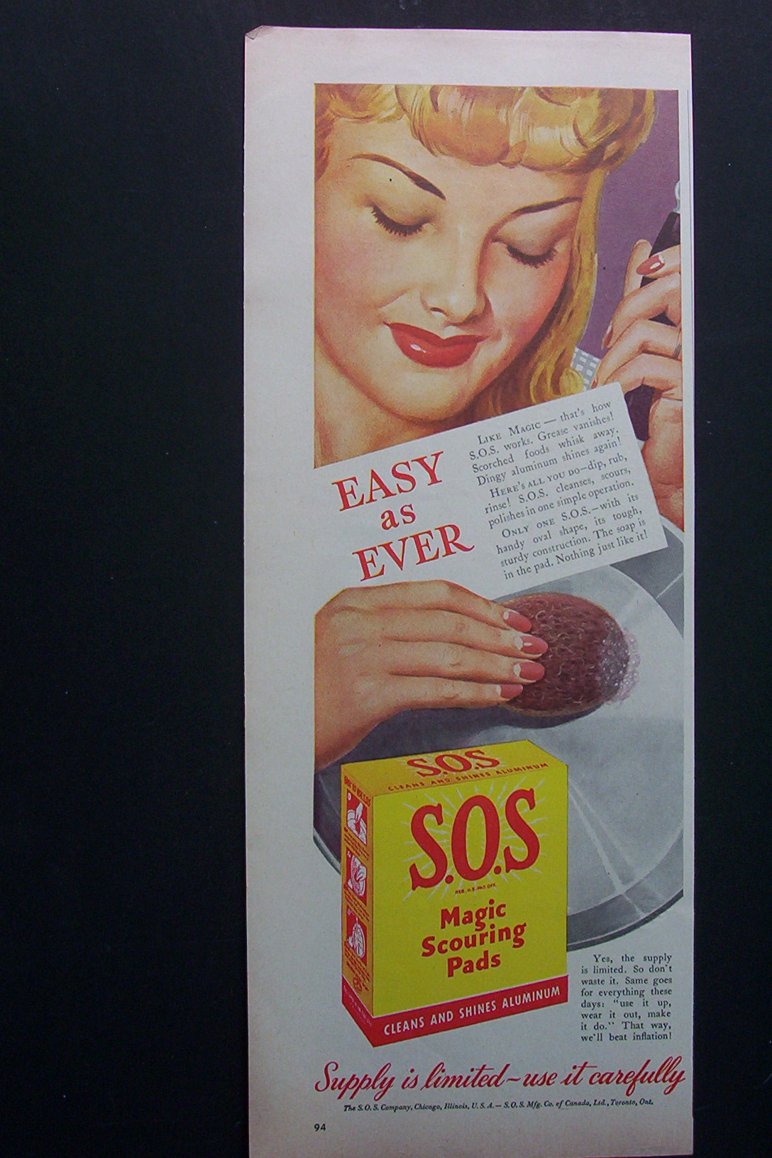 1944 S. O. S. Magic Scouring Pads