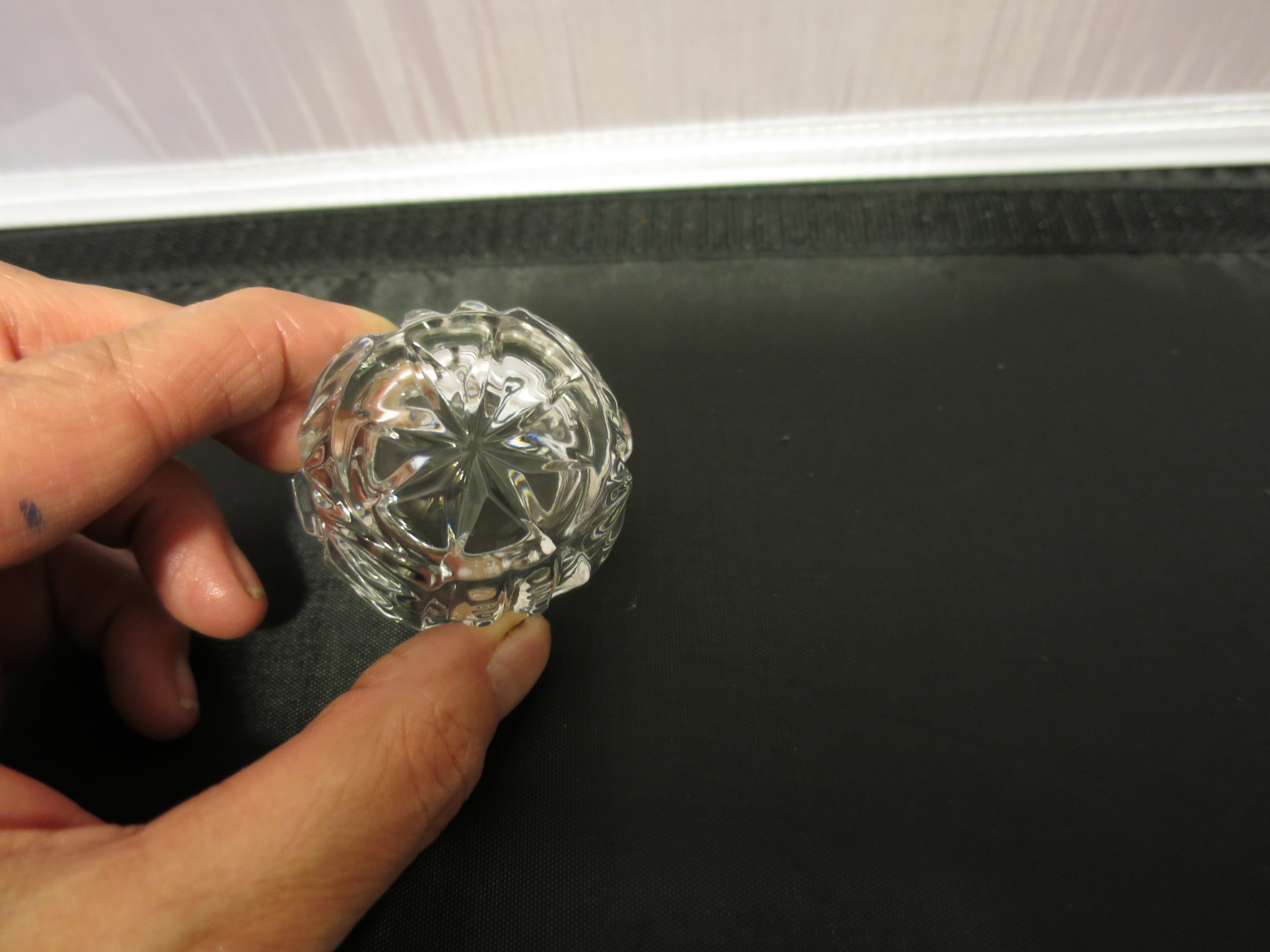 Cambridge Glass Open Salt Cellar Starburst Zipper EAPG