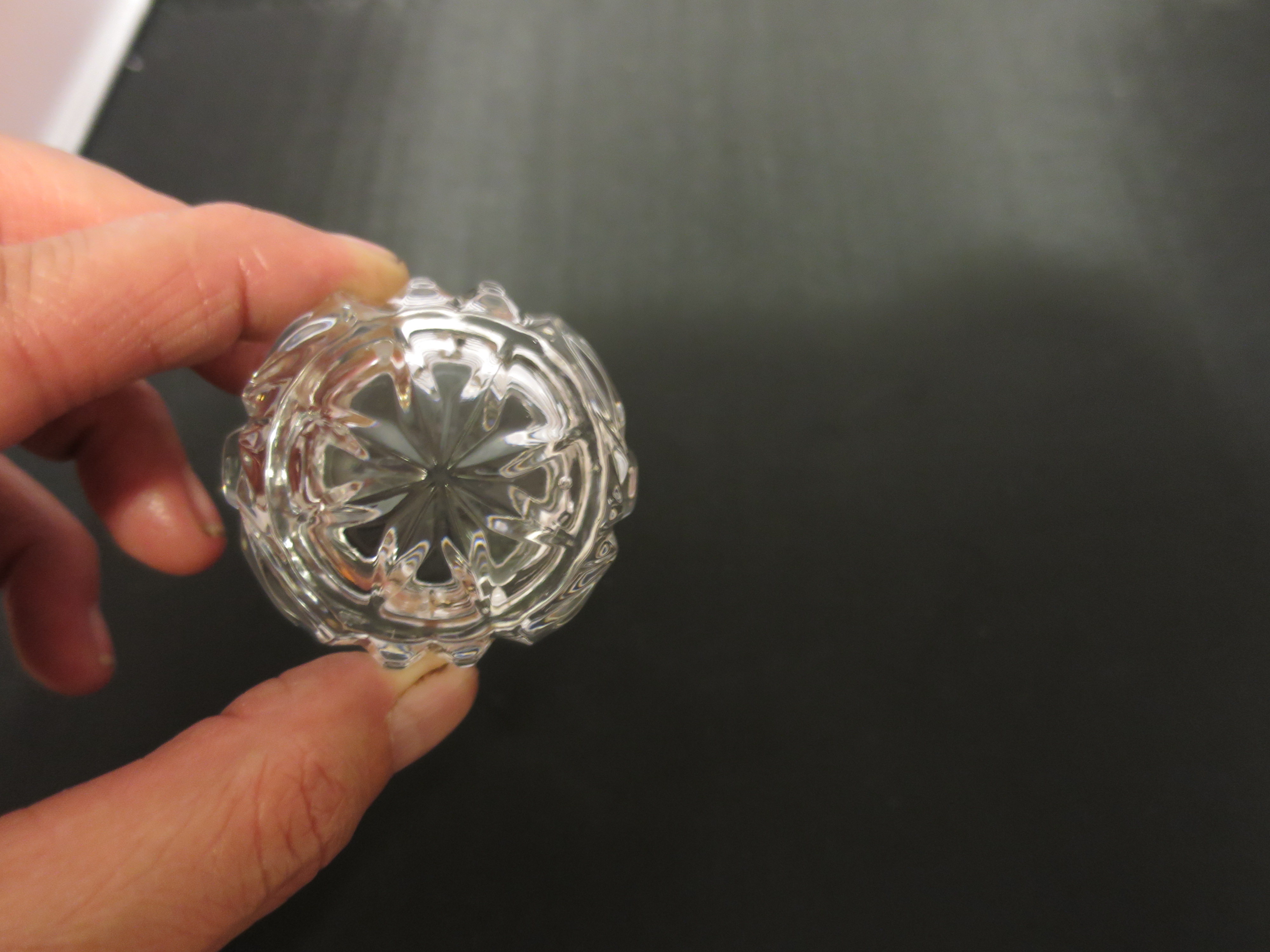 Cambridge Glass Open Salt Cellar Starburst Zipper EAPG