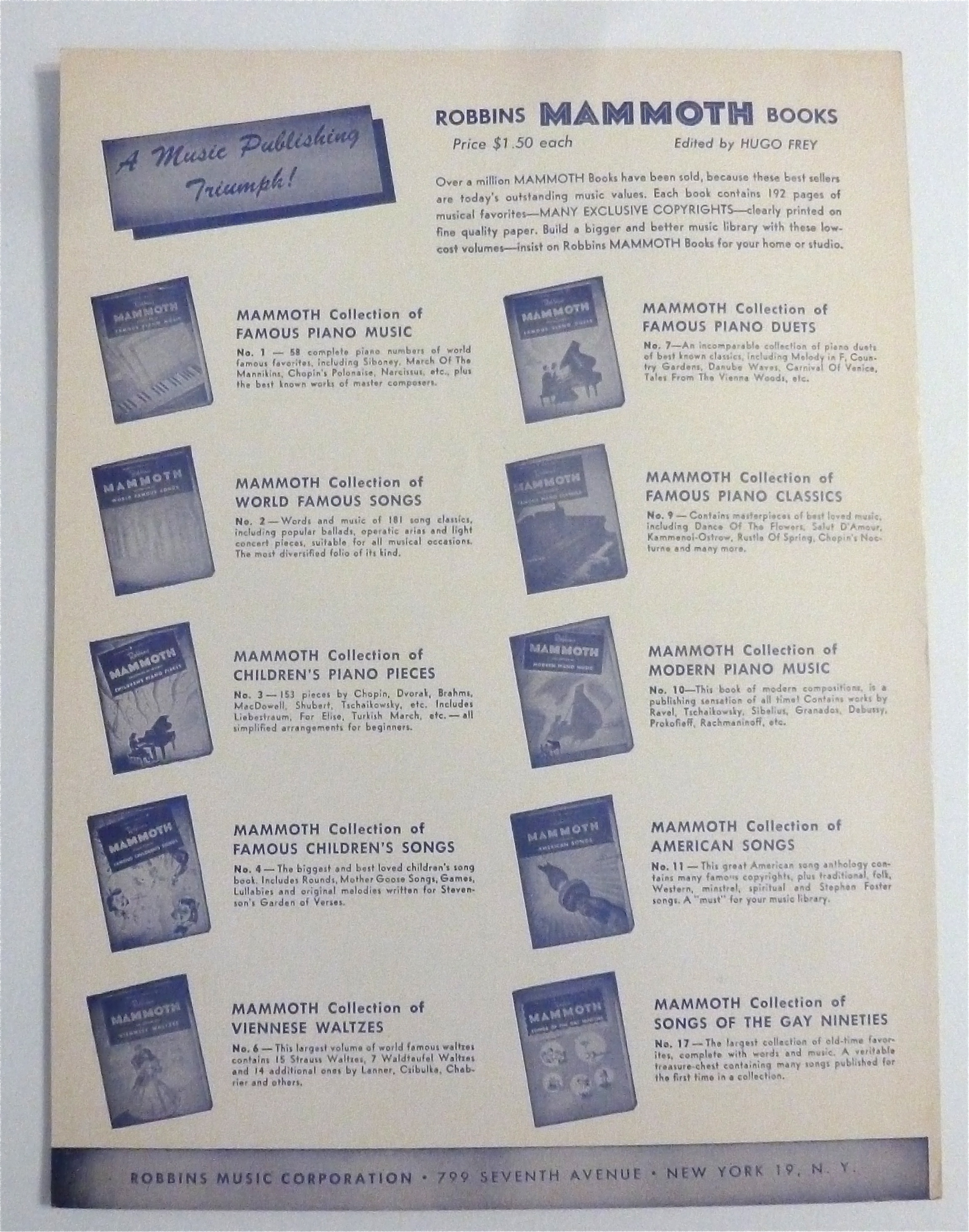 Sheet Music For 1955 My Blue Heaven