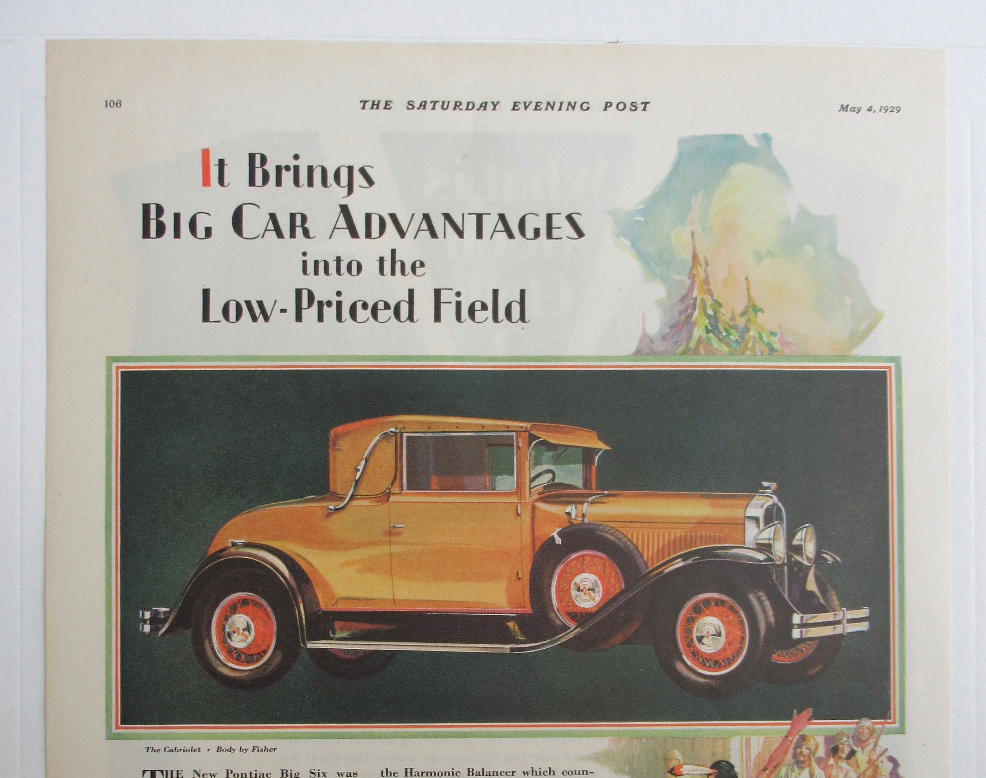 1929 Pontiac Automobiles with The Cabriolet