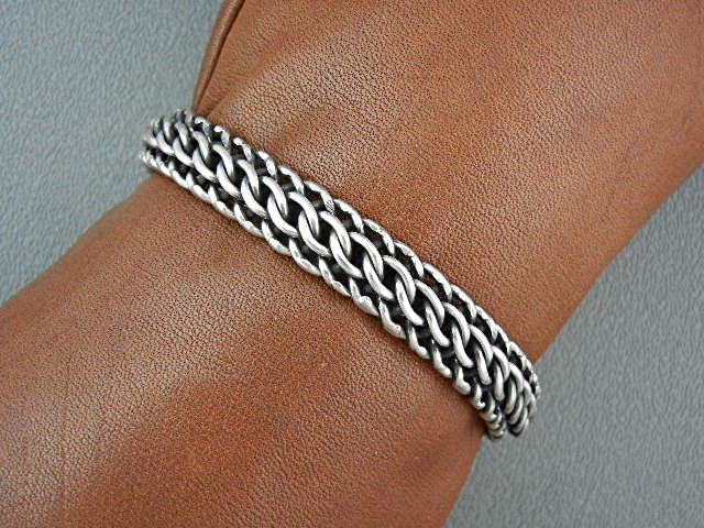Mexico IP-25 Sterling Silver Woven  Bracelet