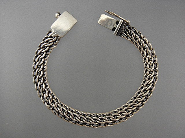 Mexico IP-25 Sterling Silver Woven Bracelet