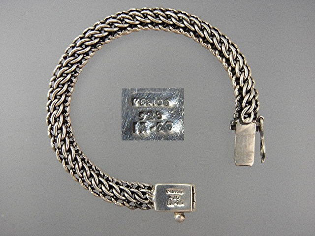Mexico IP-25 Sterling Silver Woven  Bracelet