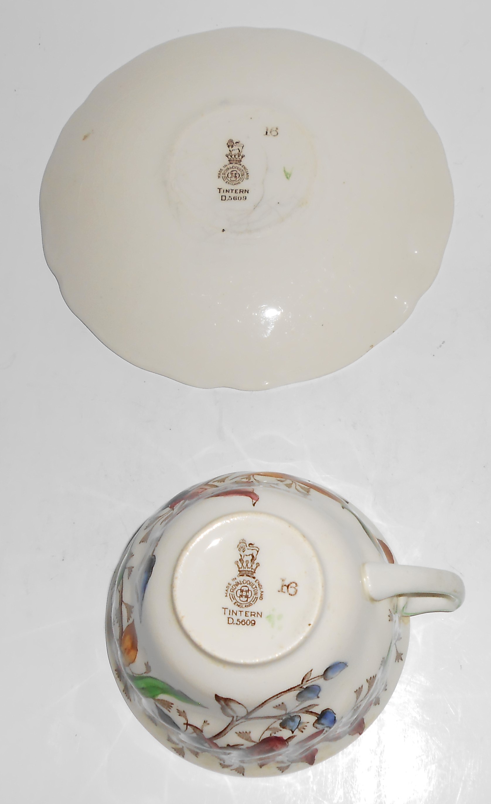 Royal Doulton China Tintern Cup & Saucer Set