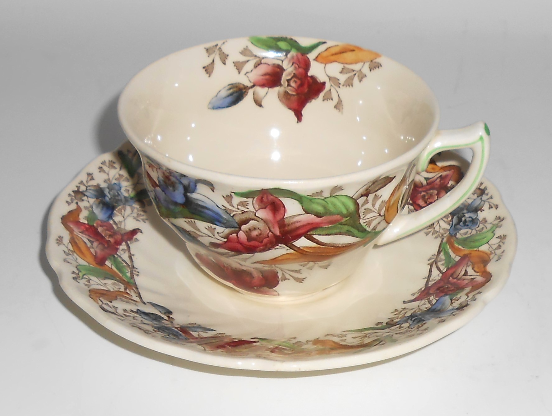 Royal Doulton China Tintern Cup & Saucer Set