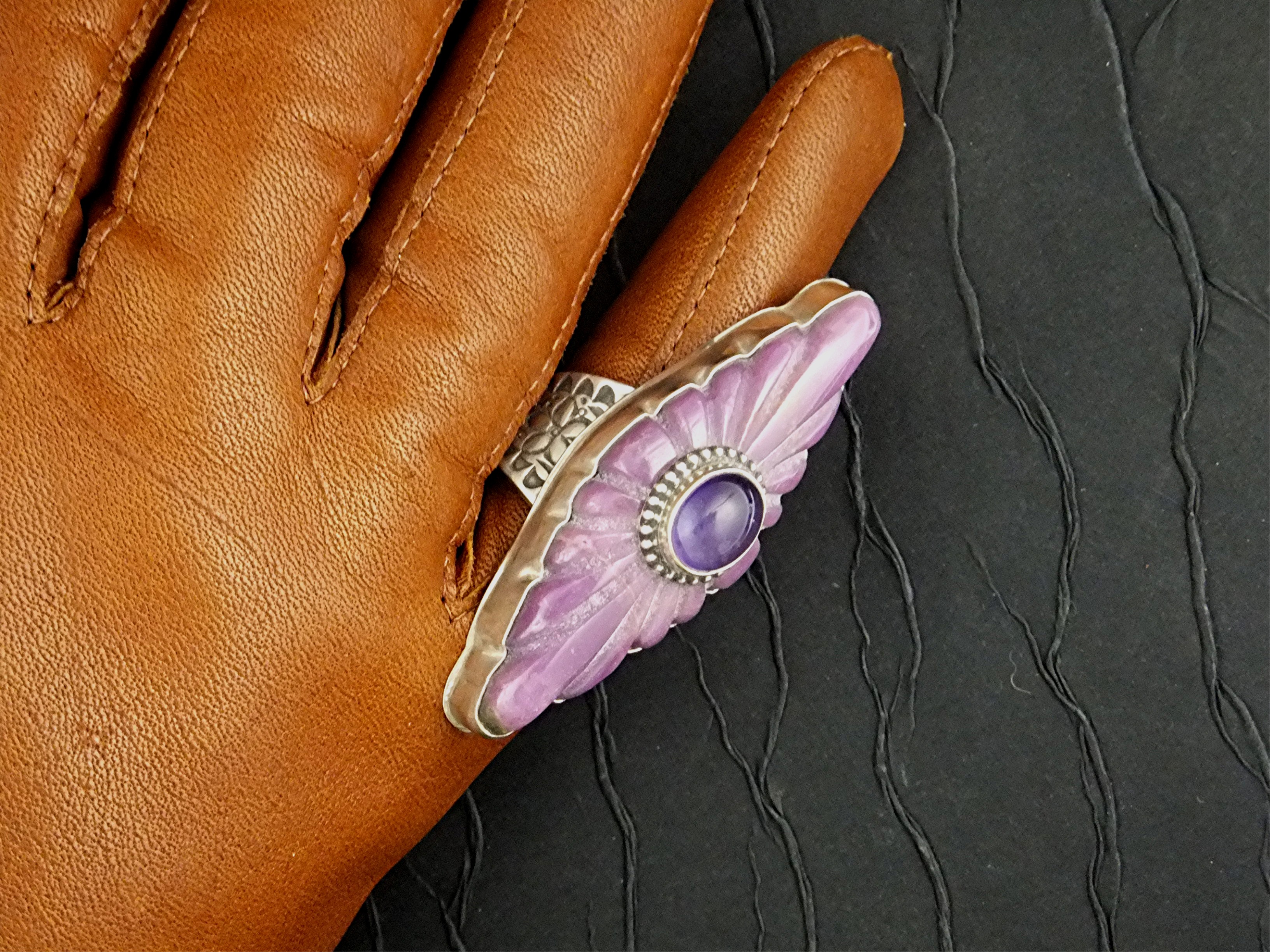 David TroutmanI Damsonite Amethyst Sterling Silver Ring