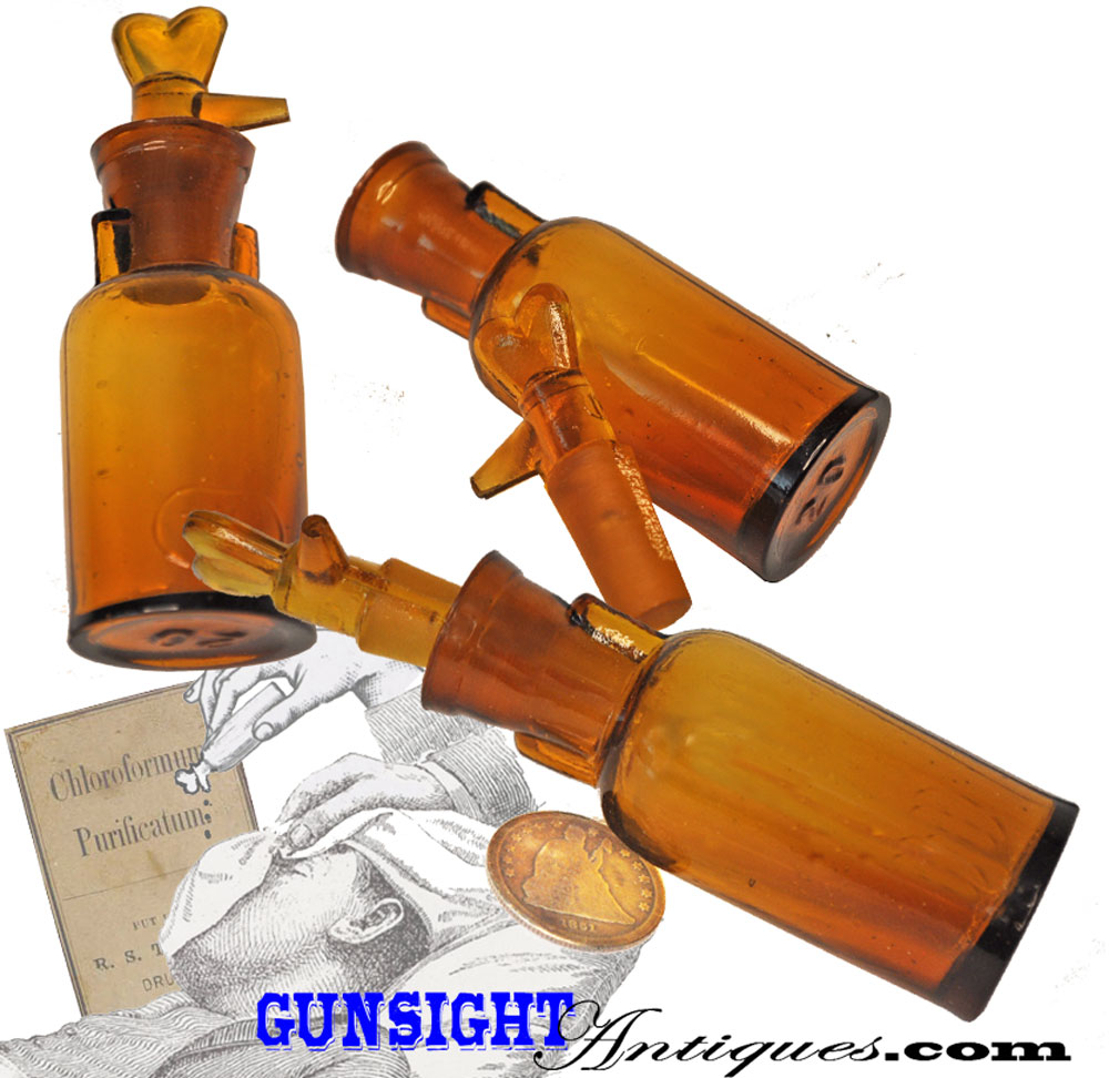 19th century amber Chloroform Dripper