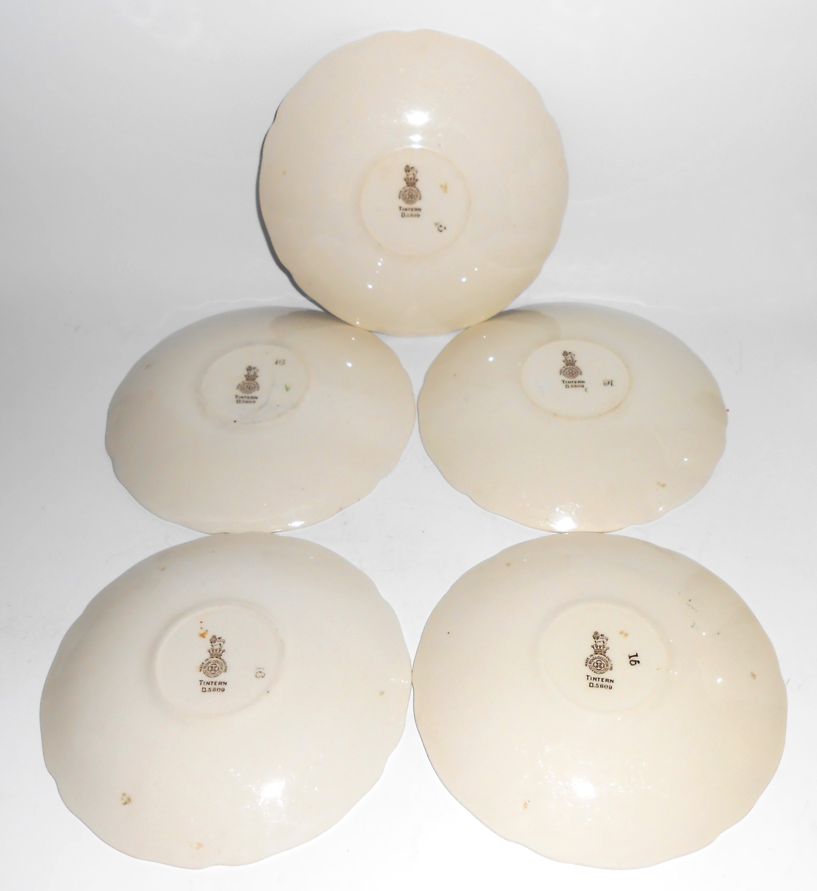 Royal Doulton China Tintern Set/5 Saucers