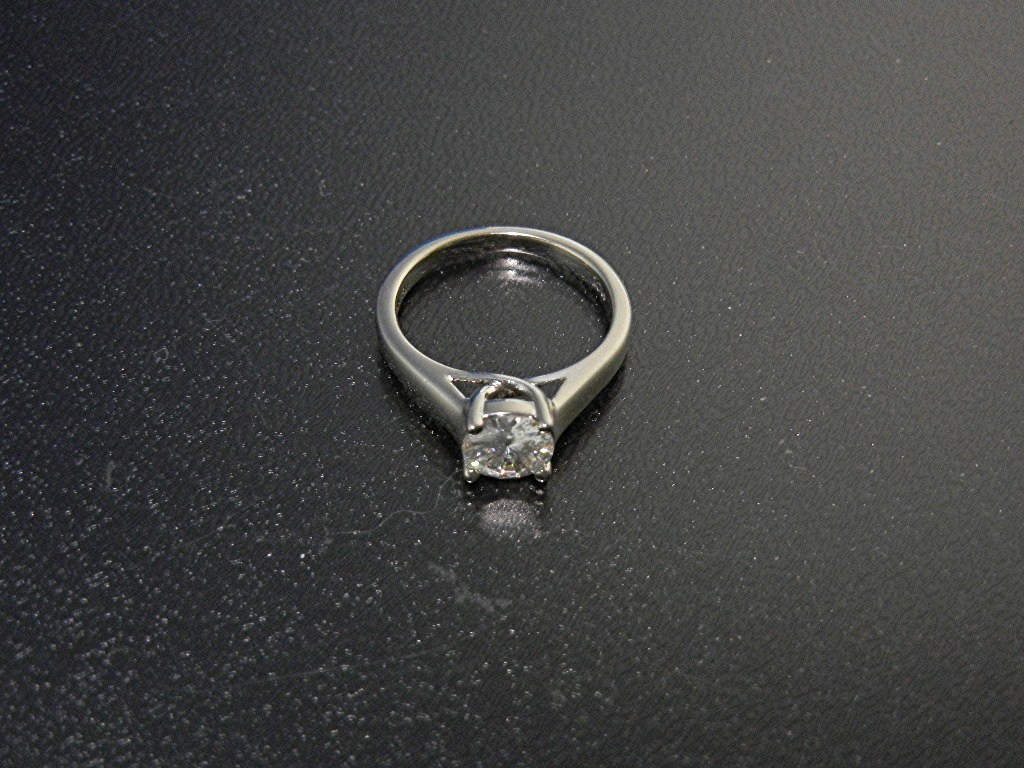 Ring 14K White Gold 1Ct Moissanite Diamond Ring