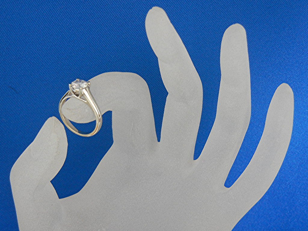 Ring 14K White Gold 1Ct Moissanite Diamond Ring