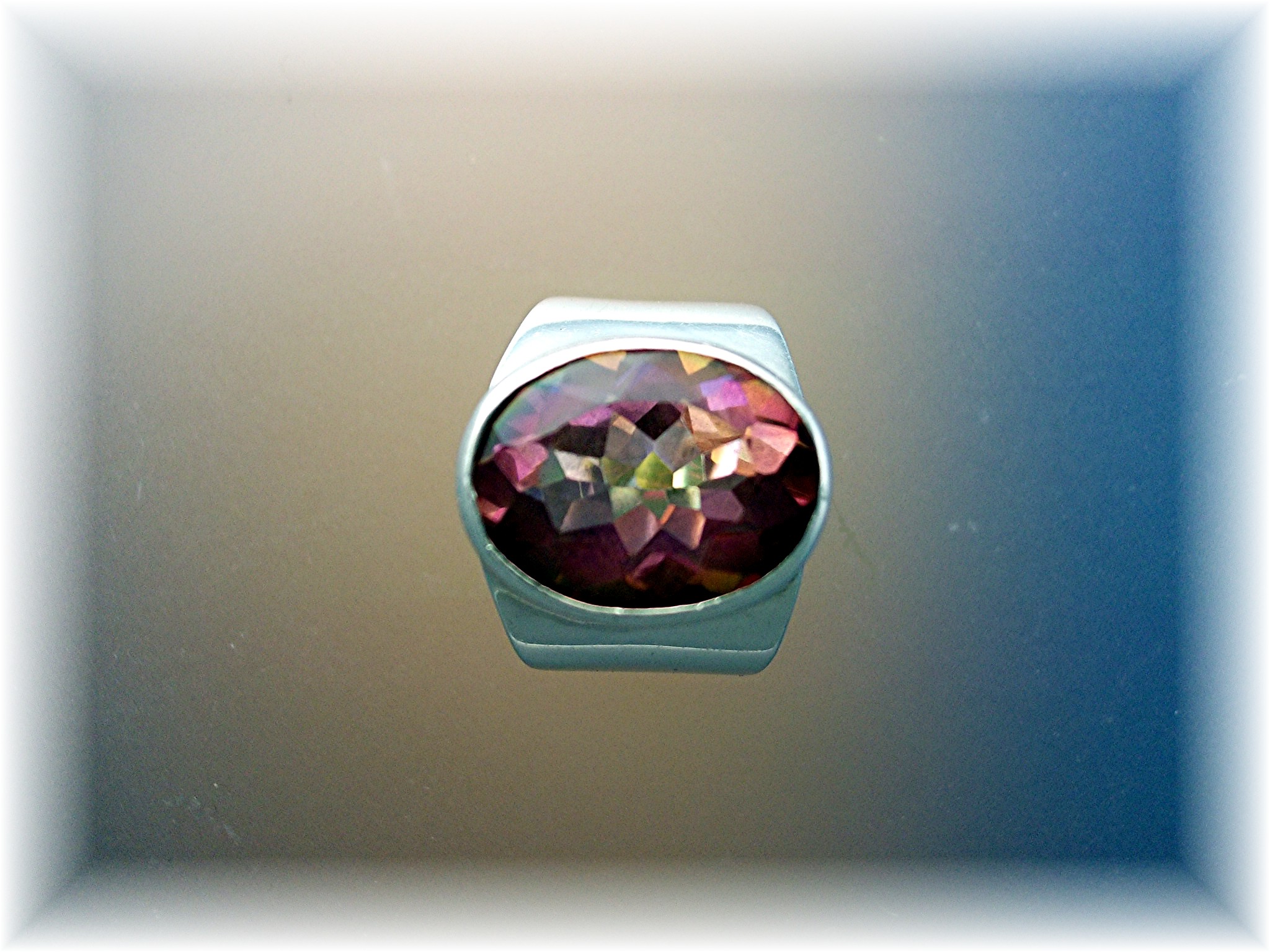 Ring Sterling Silver Starborn Bezel Set Pink Quartz
