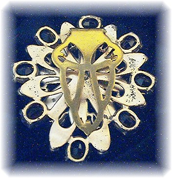 Dress Clip Citrine Glass Antique