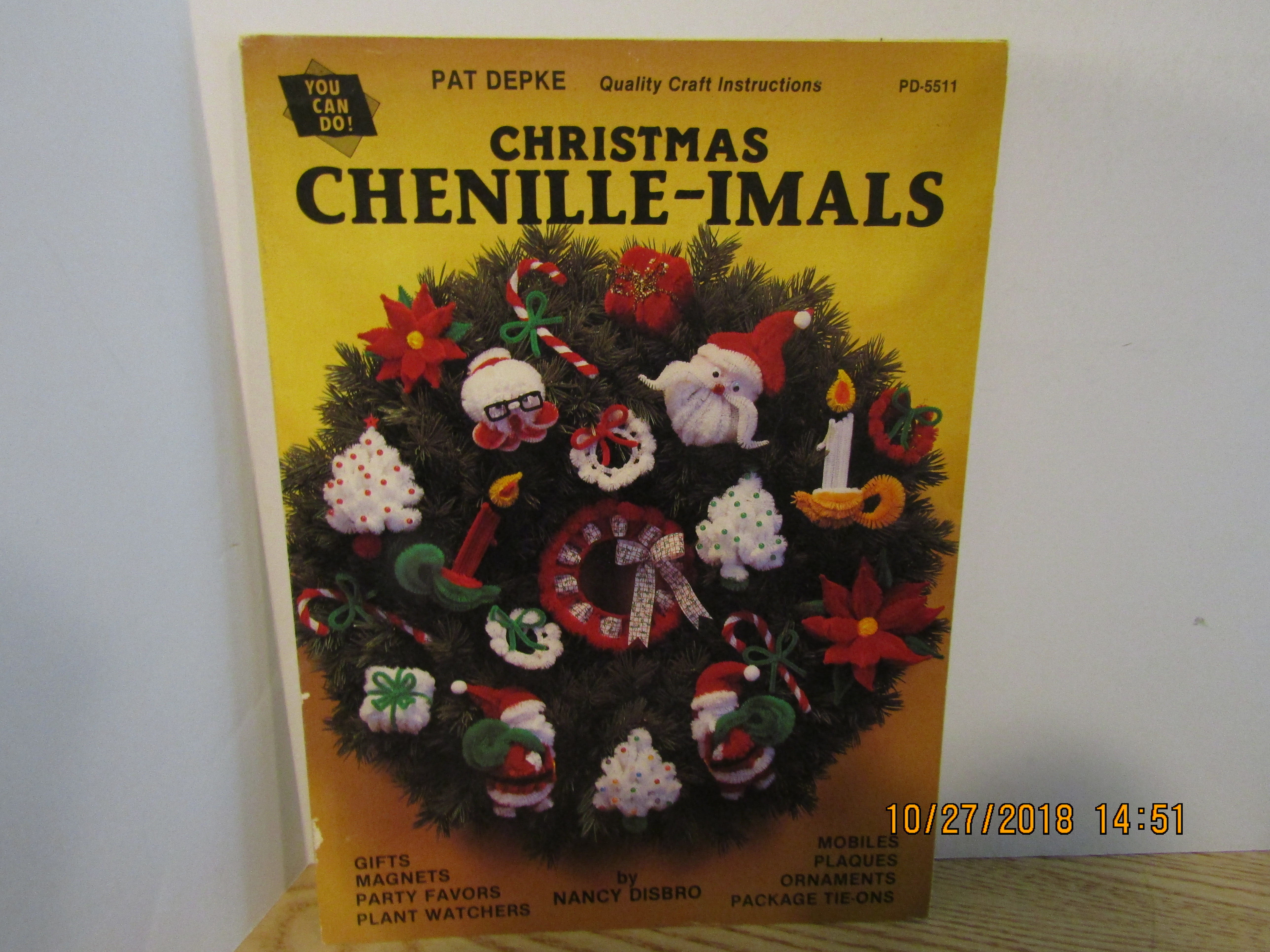 Pat Depke Craft Book Christmas Chenille-imals  #5511