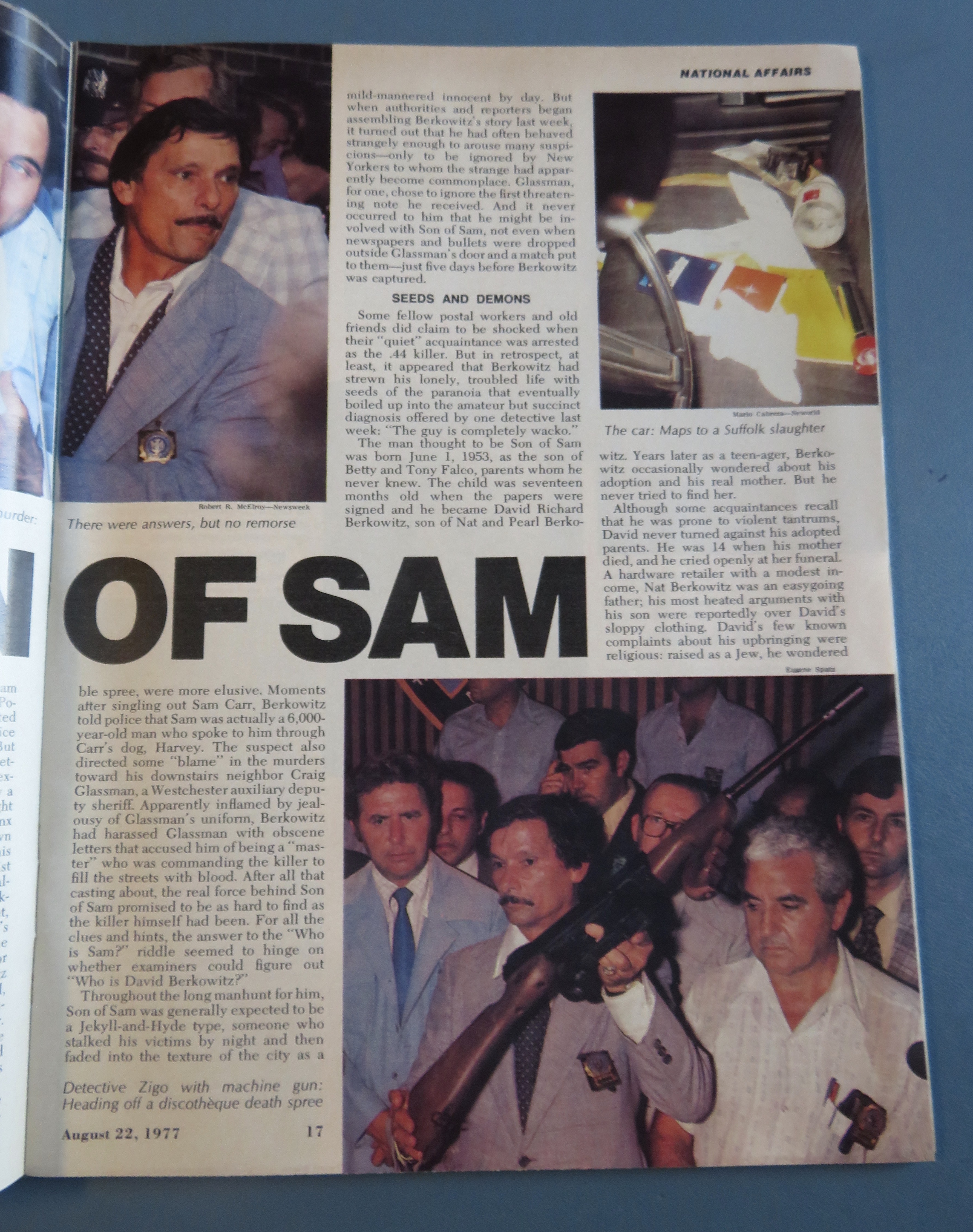 Newsweek Magazine August 22, 1977 The Son Of Sam