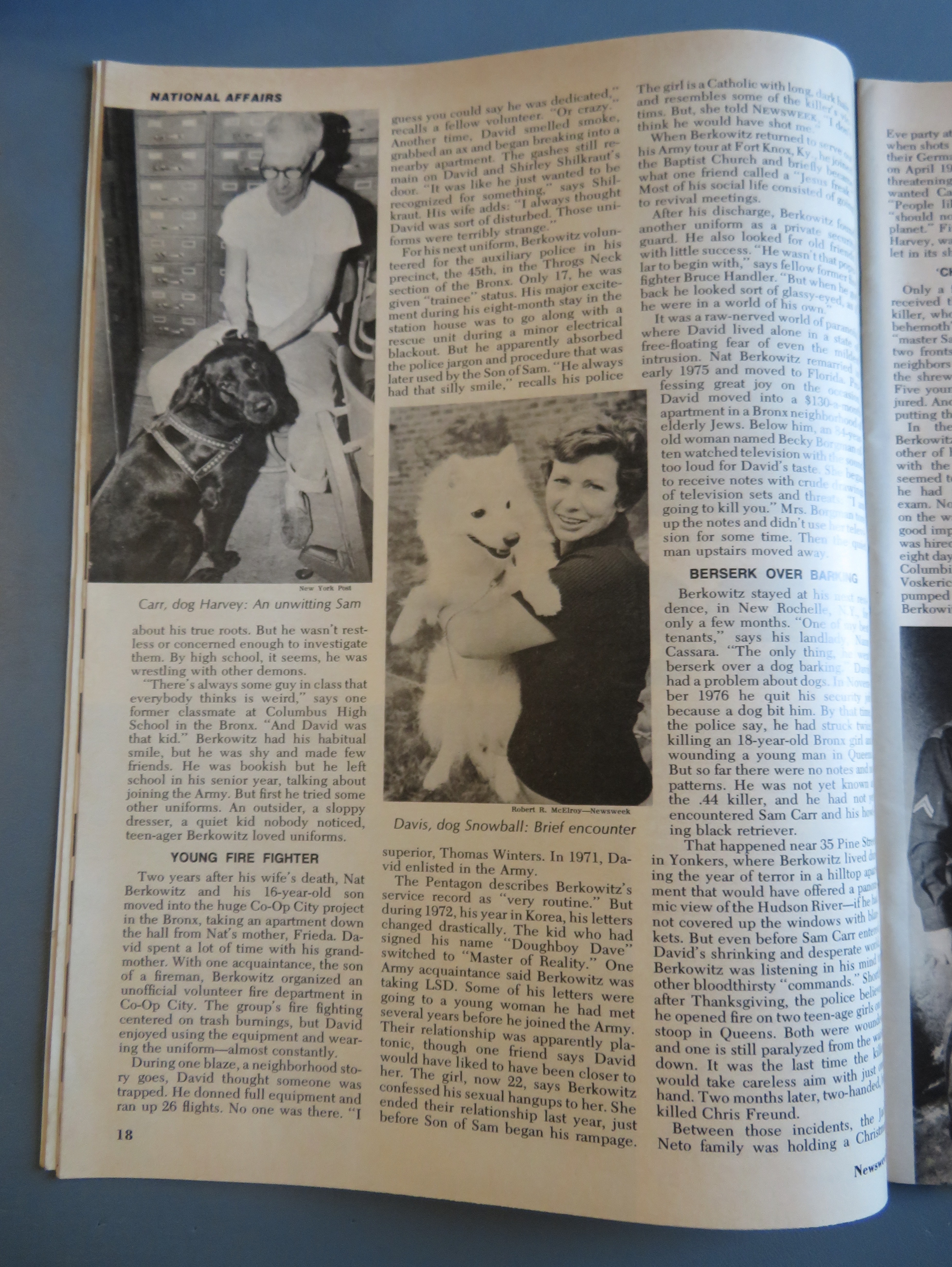 Newsweek Magazine August 22, 1977 The Son Of Sam